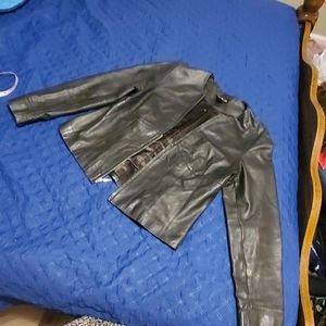 Style and Company waist leather Jacket